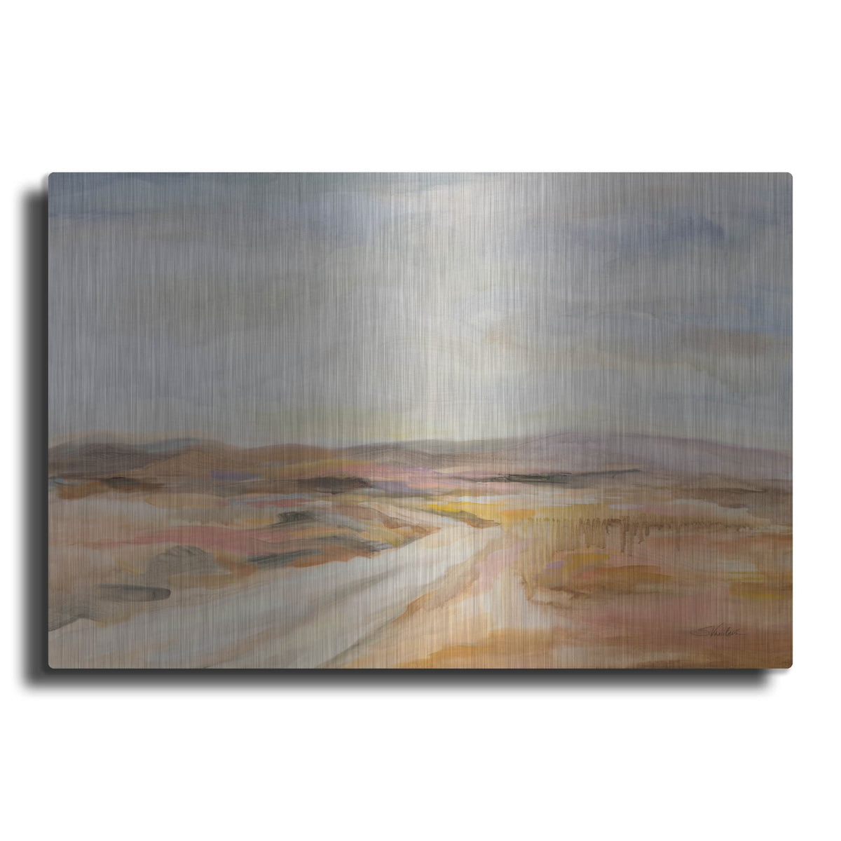 'White Desert Road' by Silvia Vassileva – Metal Wall Art