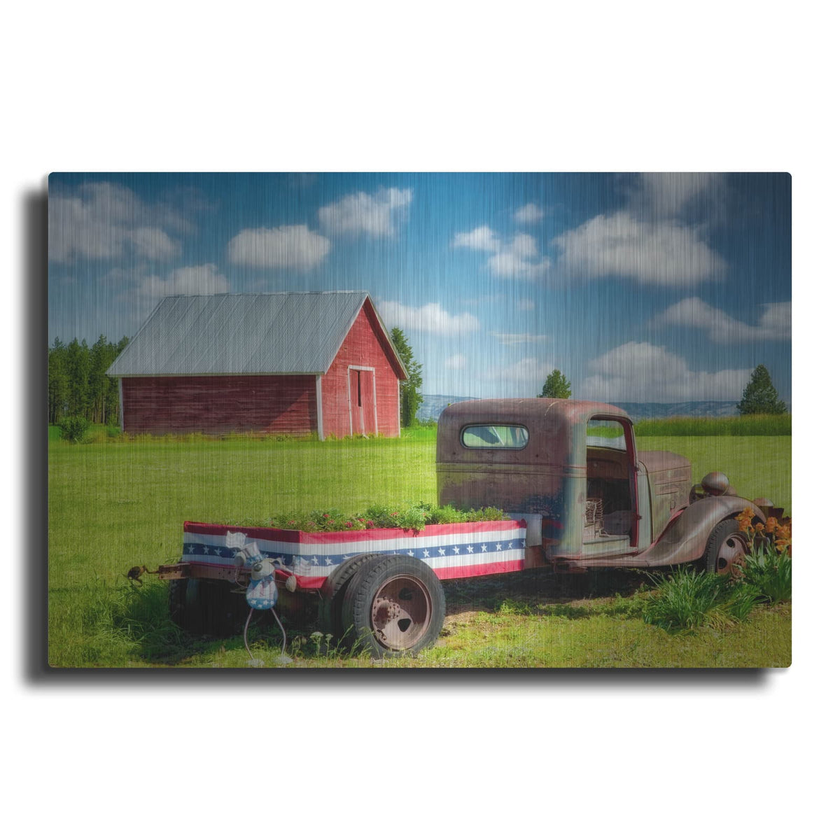 'Barn and Truck' by Dennis Frates – Metal Wall Art