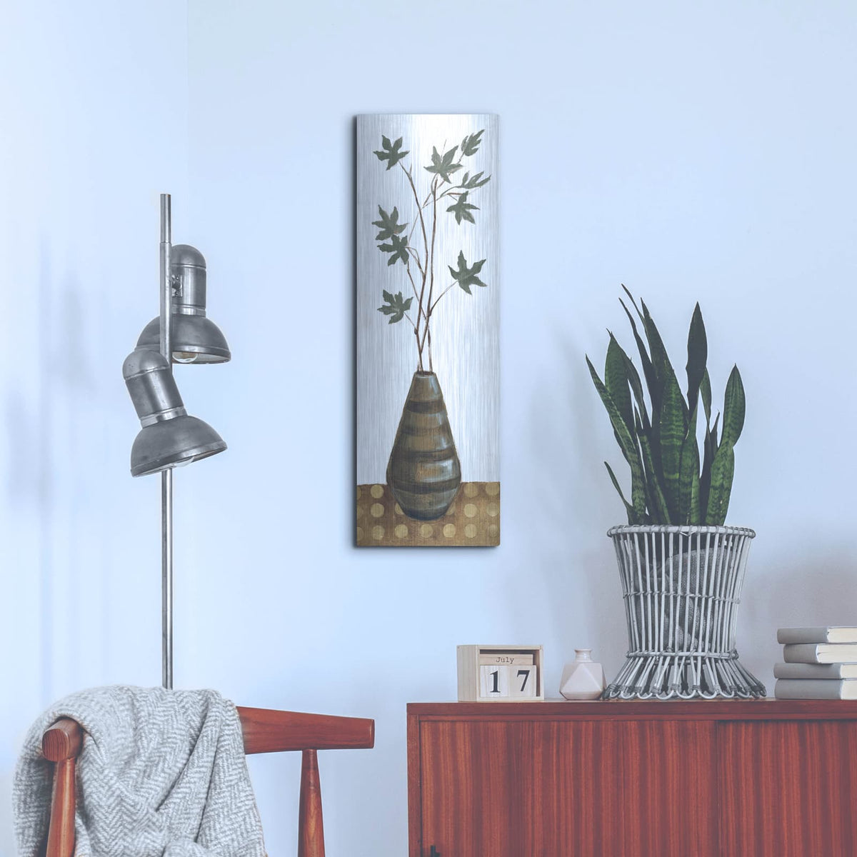 'Zen Panel 3 On White' by Silvia Vassileva – Metal Wall Art, 12x36 room view