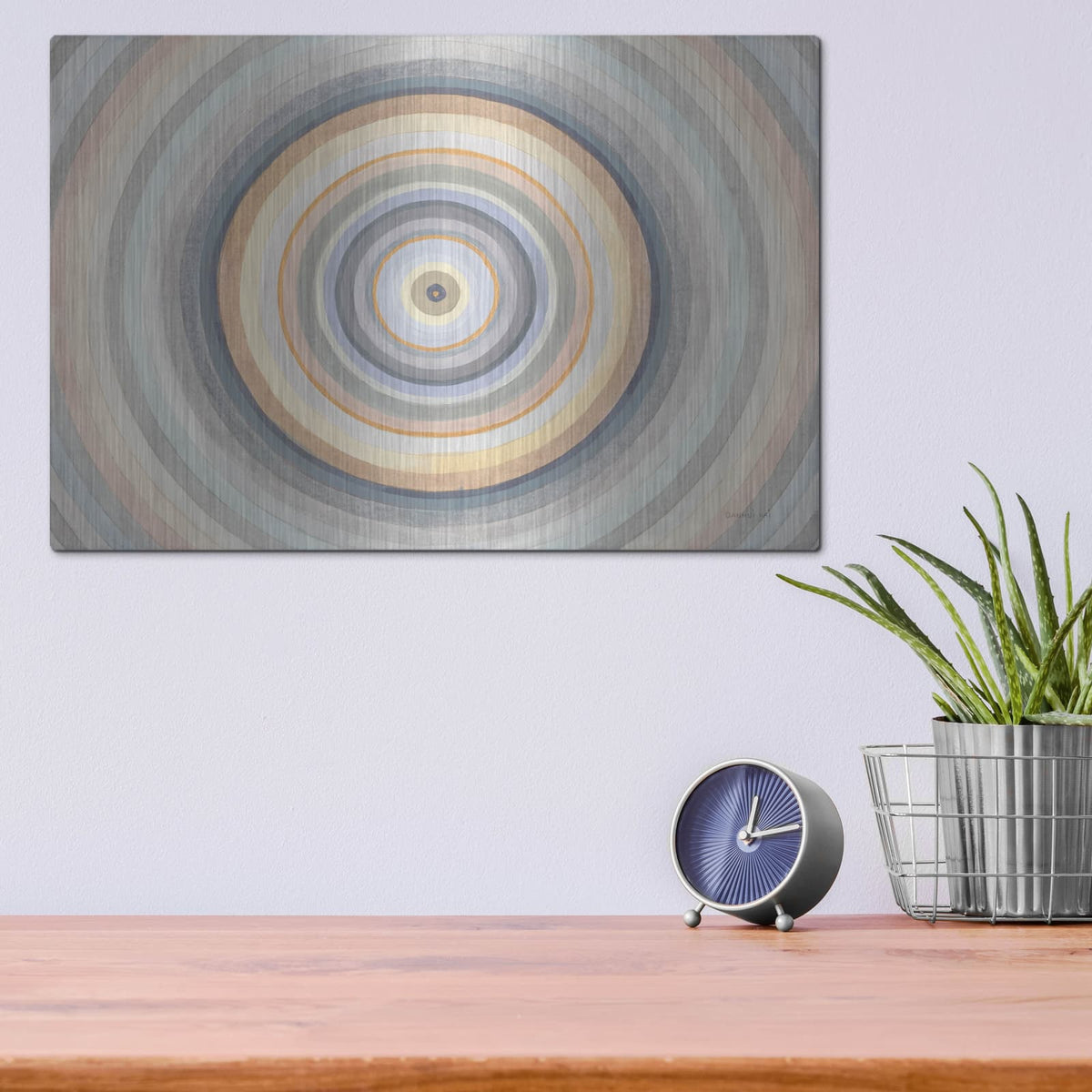 'A Peaceful Center' by Danhui Nai – Metal Wall Art, 16x12 room view