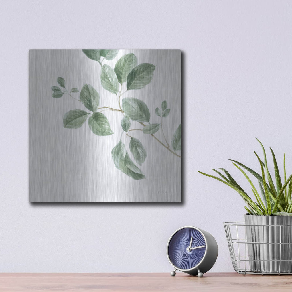'A Study Of Leaves' by Danhui Nai – Metal Wall Art, 12x12 room view