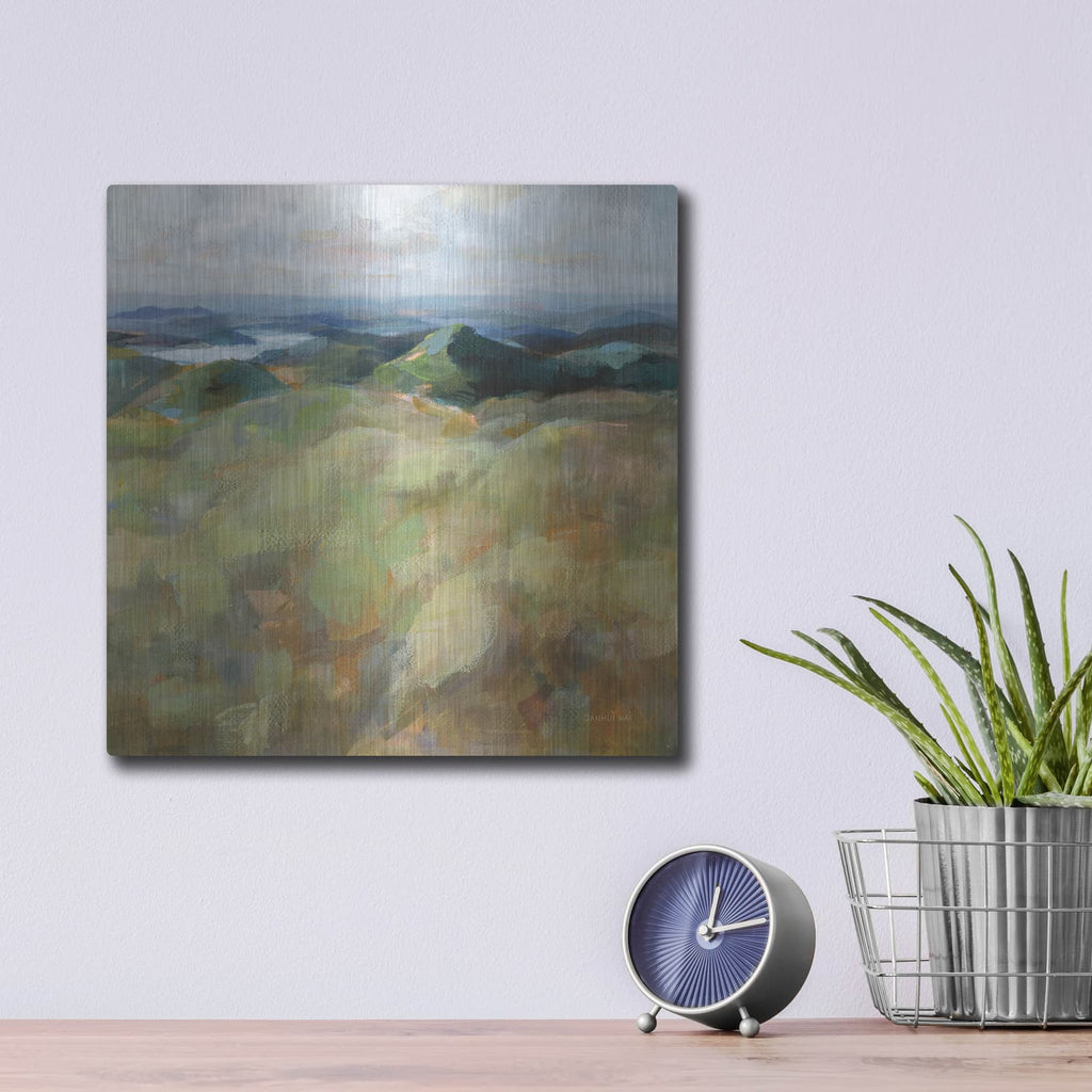 'Above The Lakes' by Danhui Nai – Metal Wall Art, 12x12 room view
