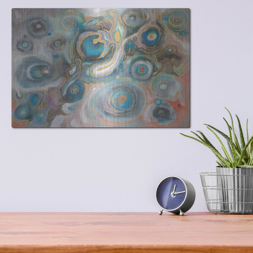 'Abstract Stones' by Danhui Nai – Metal Wall Art, 16x12 room view