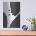 'Abstract Tidepool 1 Black' by Danhui Nai – Metal Wall Art, 12x16 room view