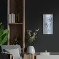 'Airy Blooms 1 Purple' by Danhui Nai – Metal Wall Art, 12x24 room view