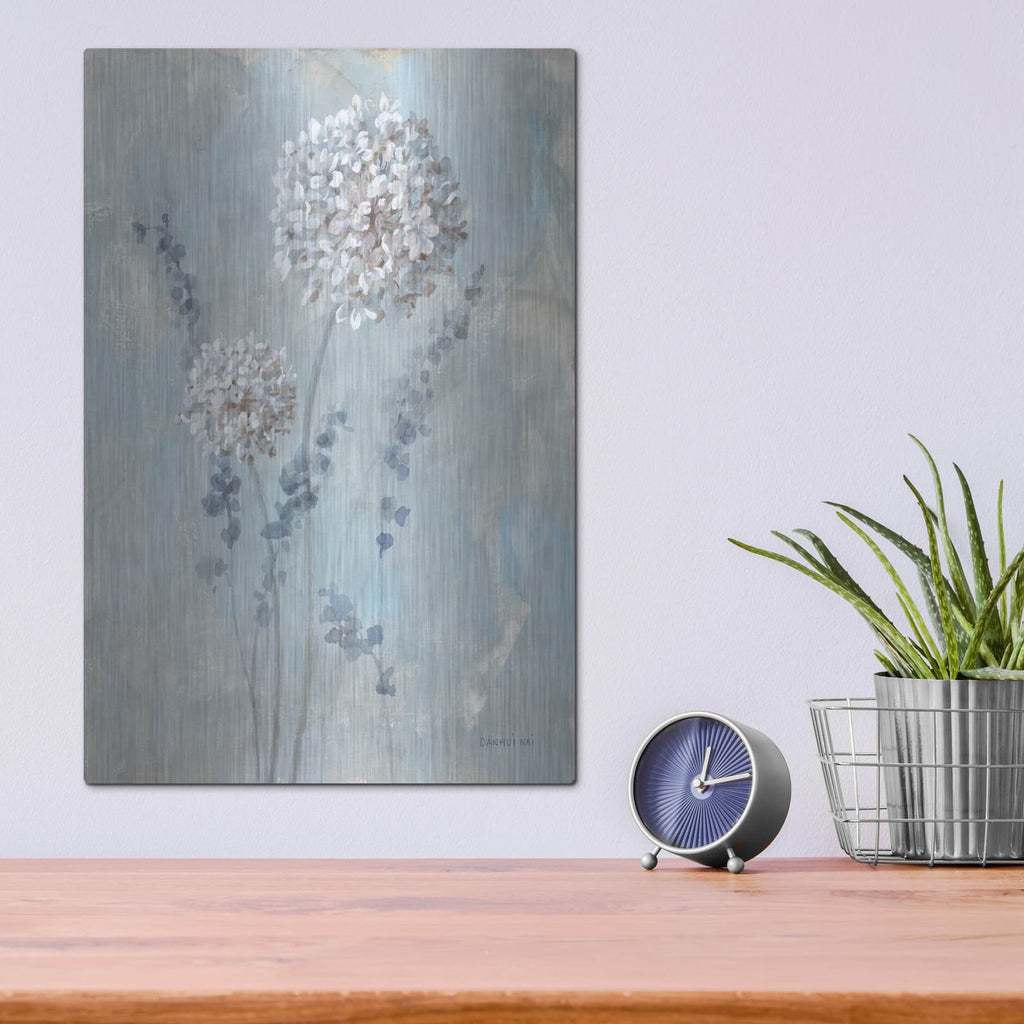 'Airy Blooms 1' by Danhui Nai – Metal Wall Art, 12x16 room view