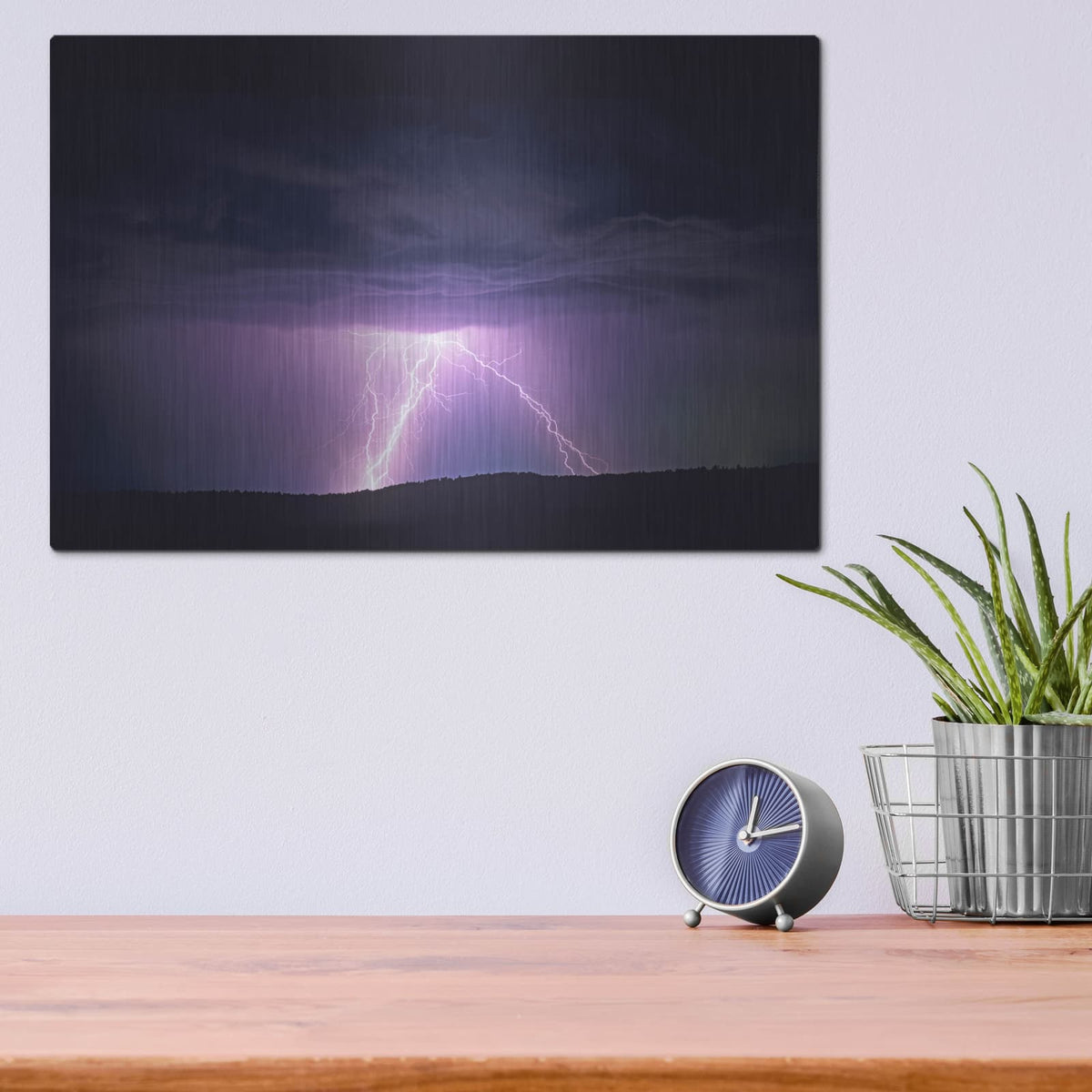 'Lightning' by Dennis Frates – Metal Wall Art, 16x12 room view