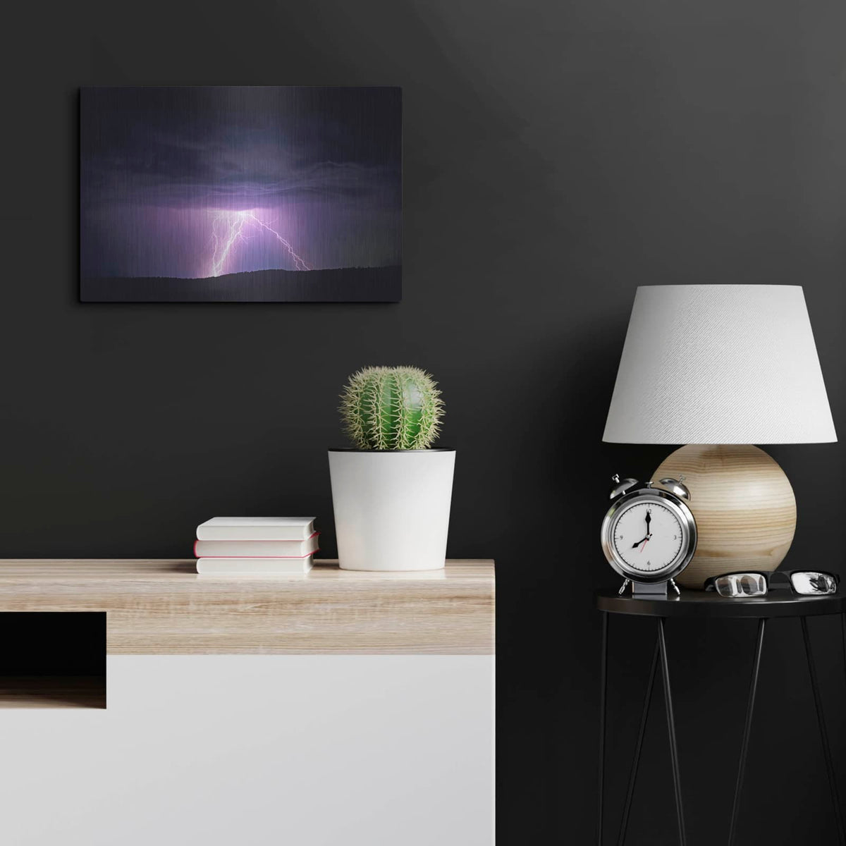 'Lightning' by Dennis Frates – Metal Wall Art, 24x16 room view