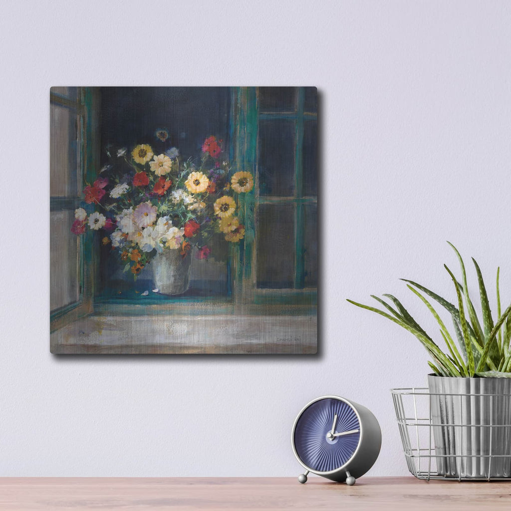 'All Abloom' by Danhui Nai – Metal Wall Art, 12x12 room view