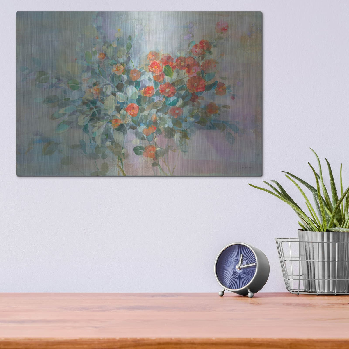 'All The Blooming' by Danhui Nai – Metal Wall Art, 16x12 room view