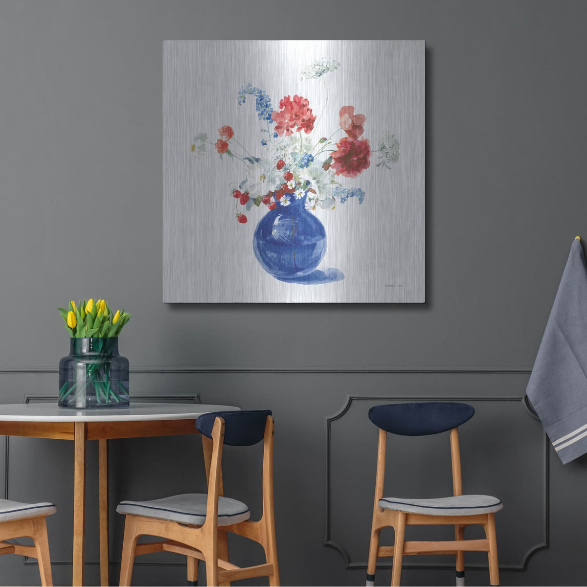 'Americana Bouquet' by Danhui Nai – Metal Wall Art, 36x36 room view