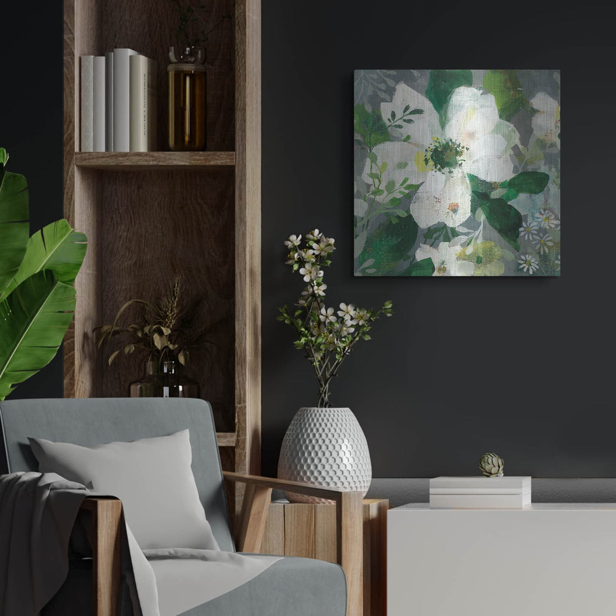 'Anemone And Friends 3' by Danhui Nai – Metal Wall Art, 24x24 room view