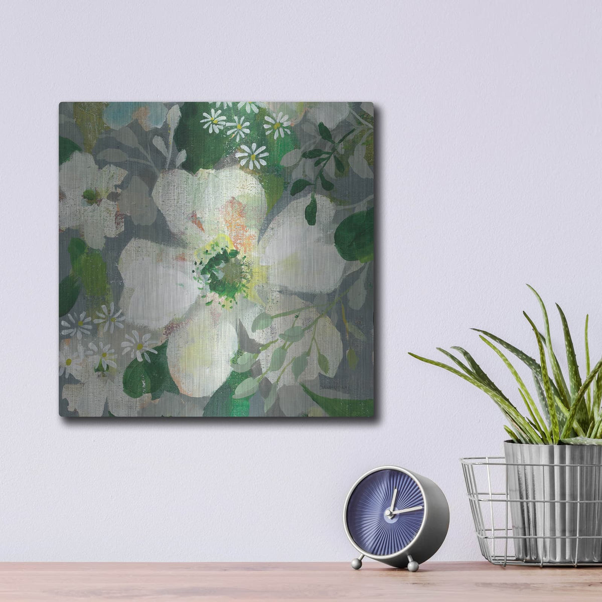 'Anemone And Friends 4' by Danhui Nai – Metal Wall Art, 12x12 room view