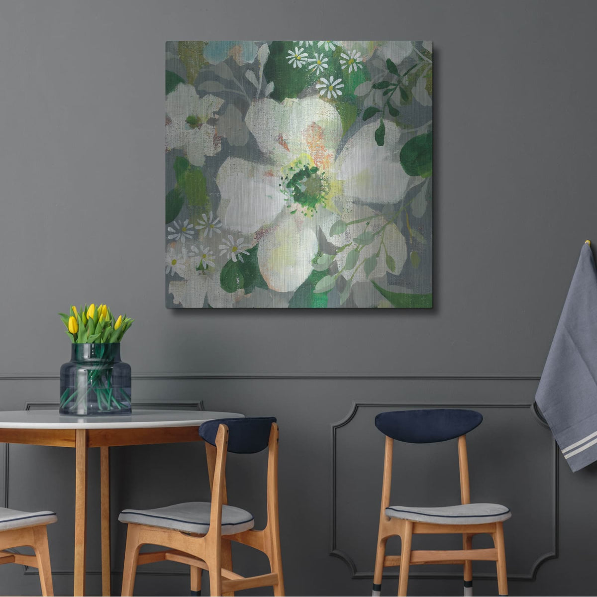 'Anemone And Friends 4' by Danhui Nai – Metal Wall Art, 36x36 room view