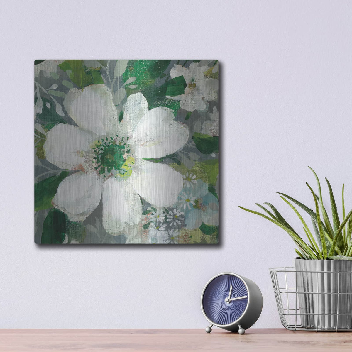 'Anemone And Friends 5' by Danhui Nai – Metal Wall Art, 12x12 room view