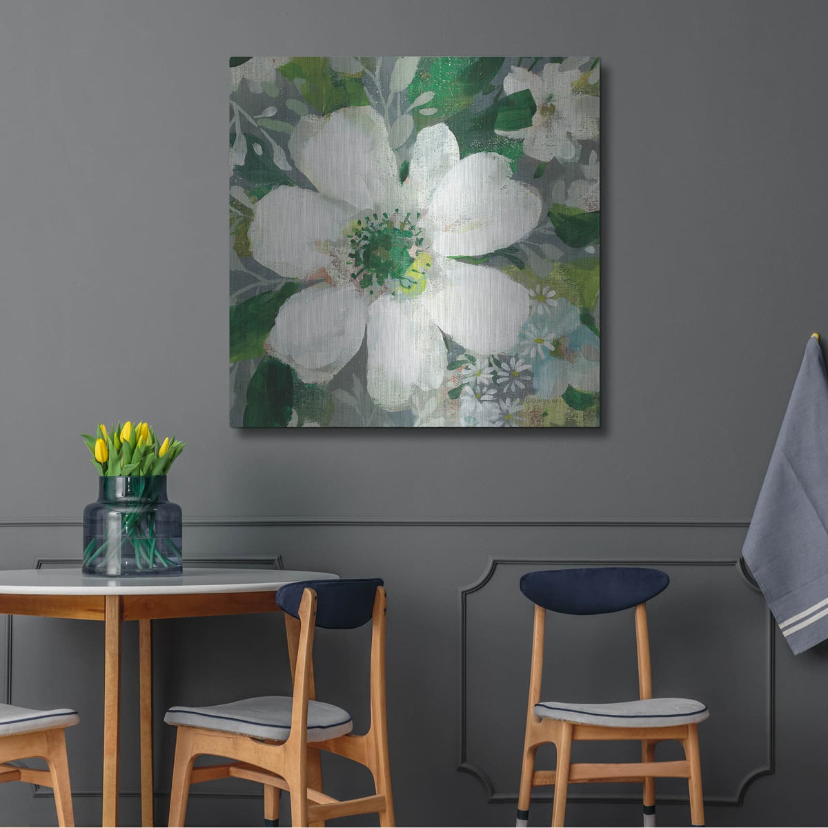 'Anemone And Friends 5' by Danhui Nai – Metal Wall Art, 36x36 room view