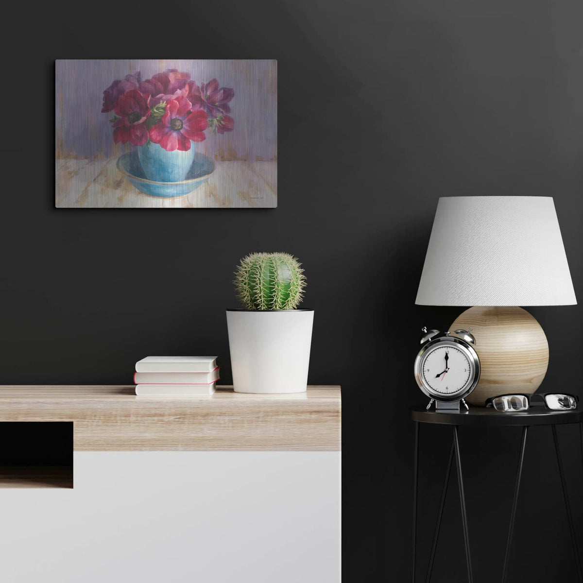 'Anemones From Rhinebeck' by Danhui Nai – Metal Wall Art, 24x16 room view