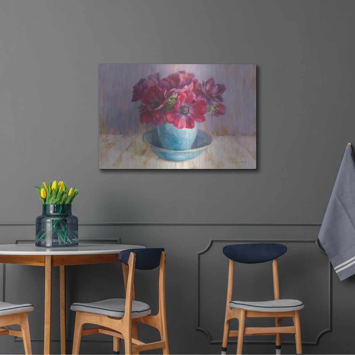 'Anemones From Rhinebeck' by Danhui Nai – Metal Wall Art, 36x24 room view