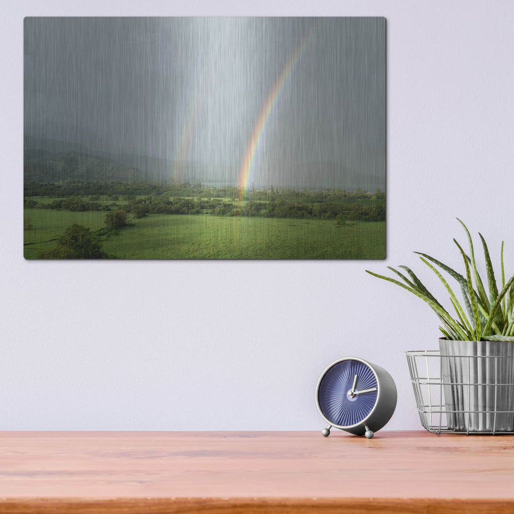'Double Rainbow' by Dennis Frates – Metal Wall Art, 16x12 room view