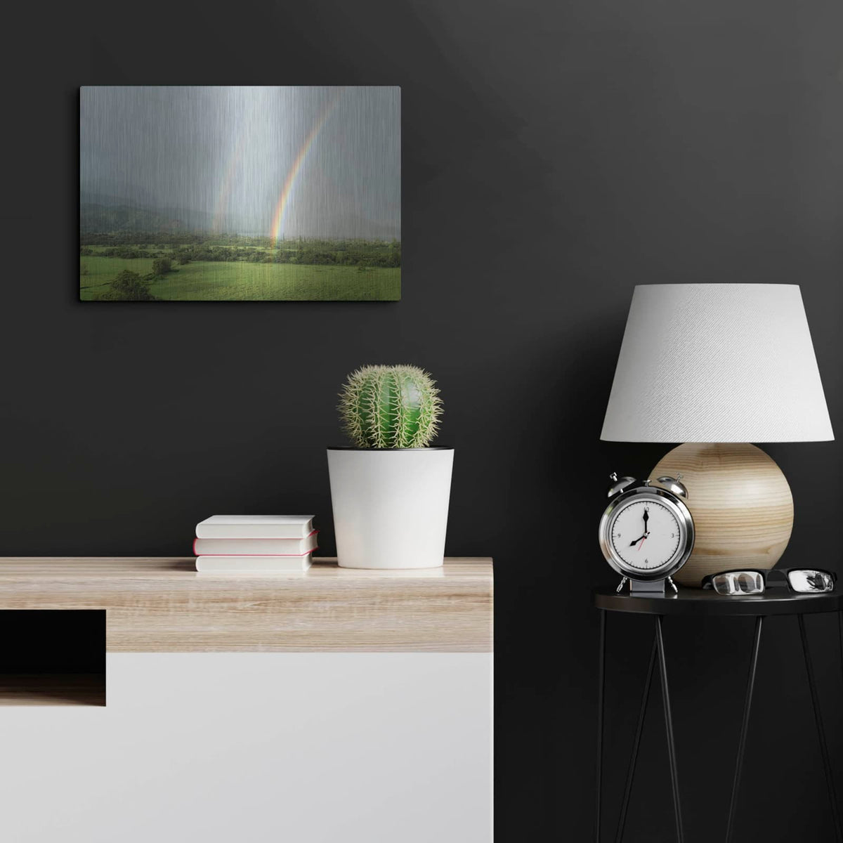 'Double Rainbow' by Dennis Frates – Metal Wall Art, 24x16 room view