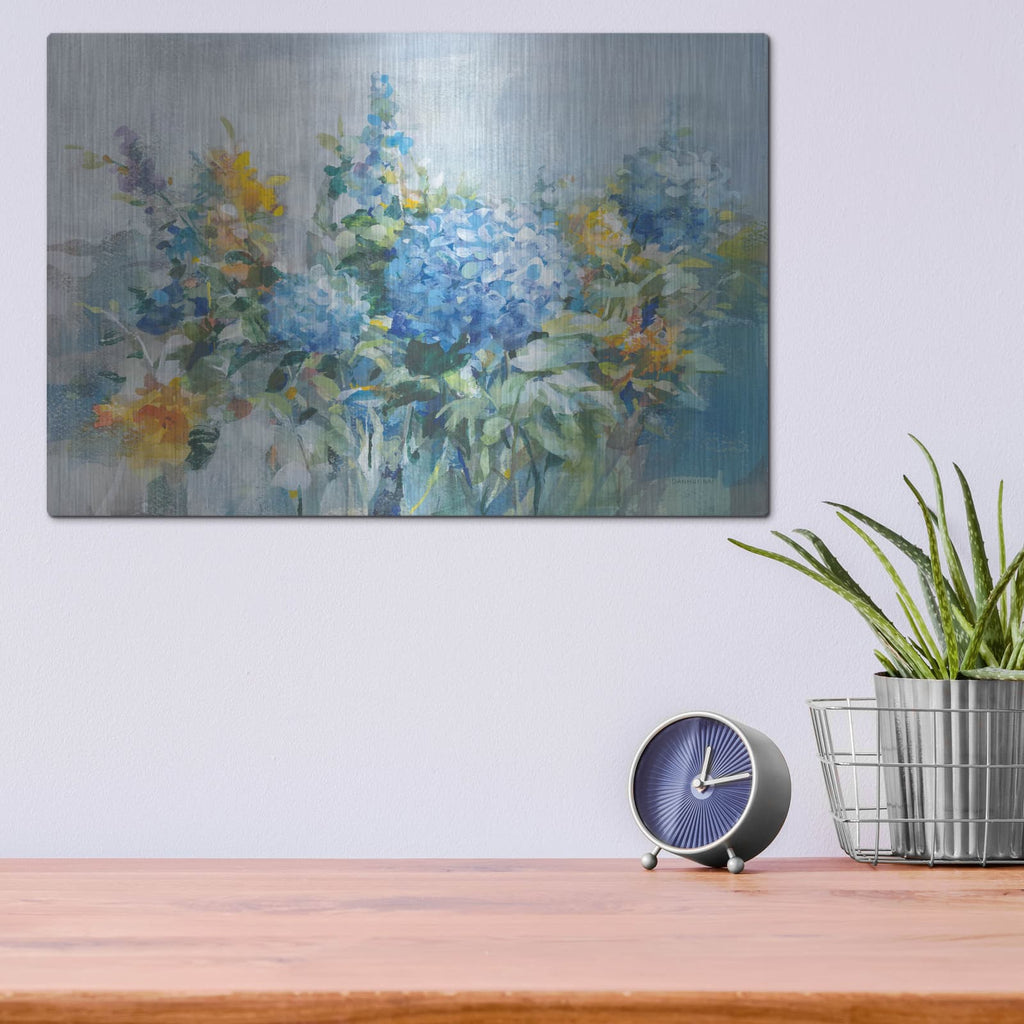 'August Garden' by Danhui Nai – Metal Wall Art, 16x12 room view