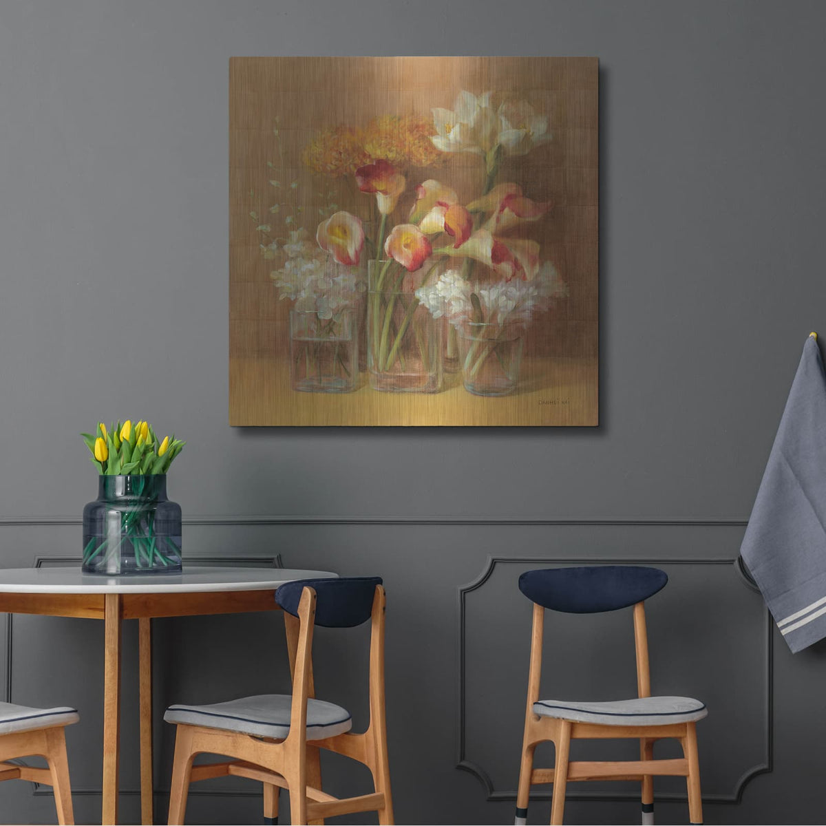 'Autumn Elegance' by Danhui Nai – Metal Wall Art, 36x36 room view