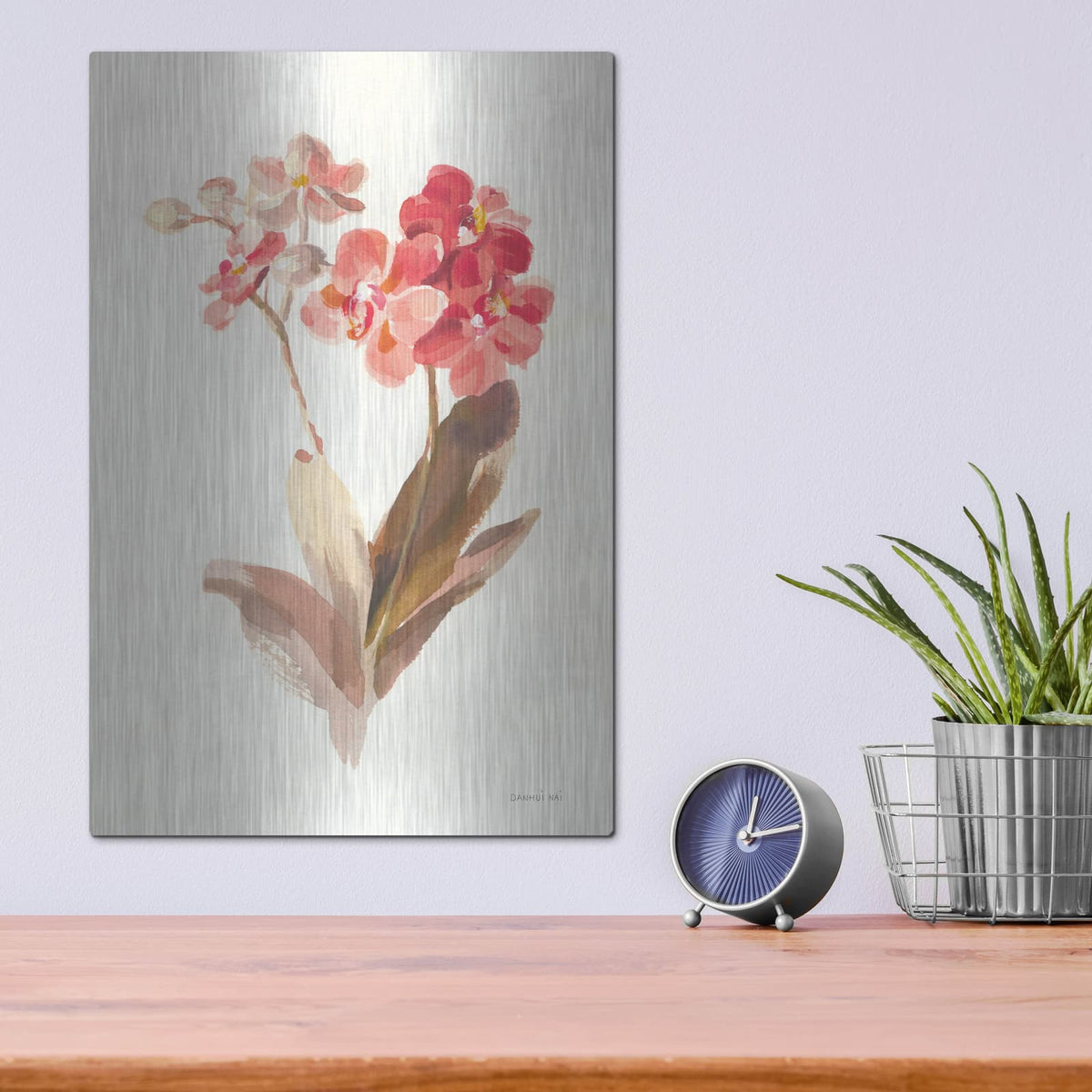 'Autumn Orchid 2' by Danhui Nai – Metal Wall Art, 12x16 room view