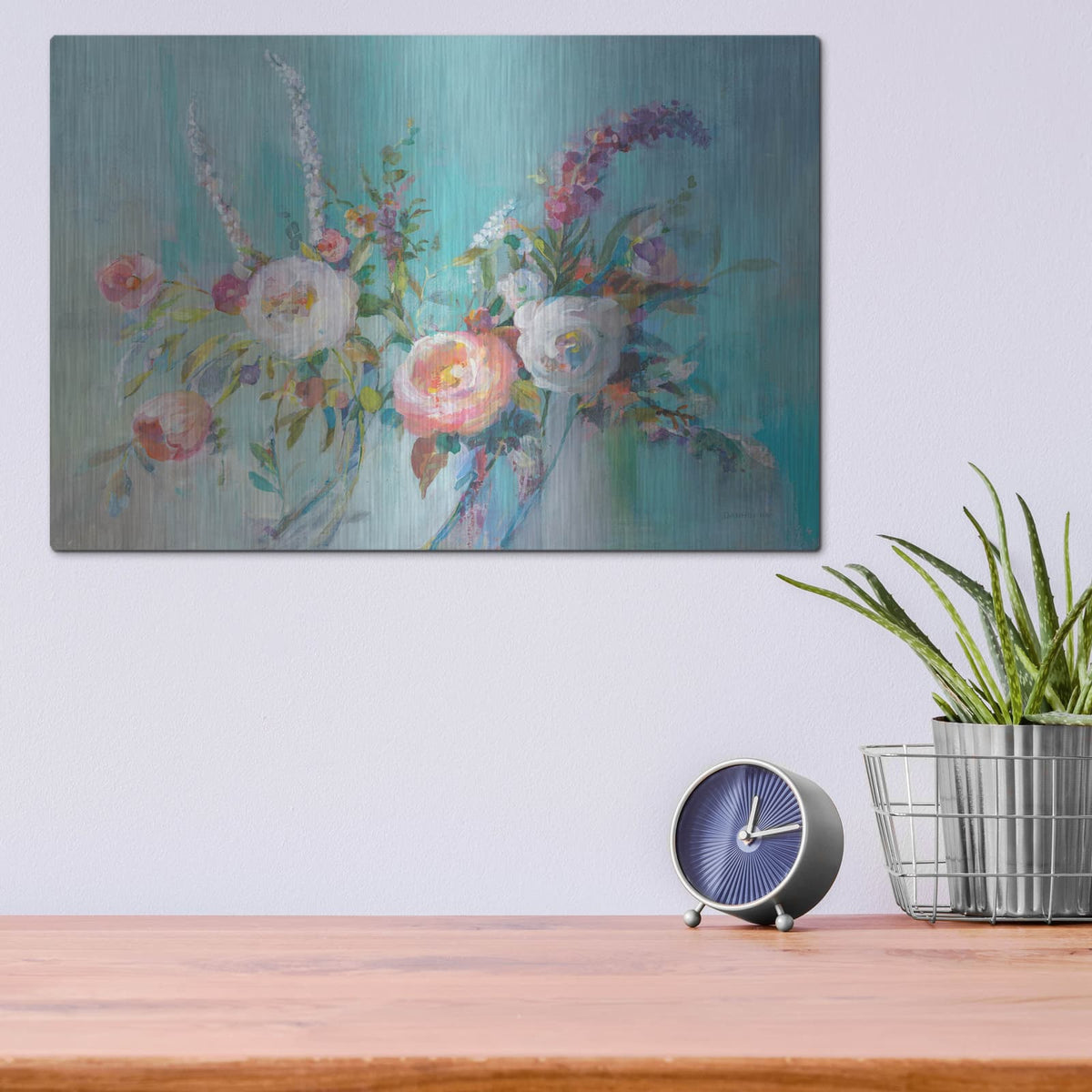 'Avalon Blooms' by Danhui Nai – Metal Wall Art, 16x12 room view