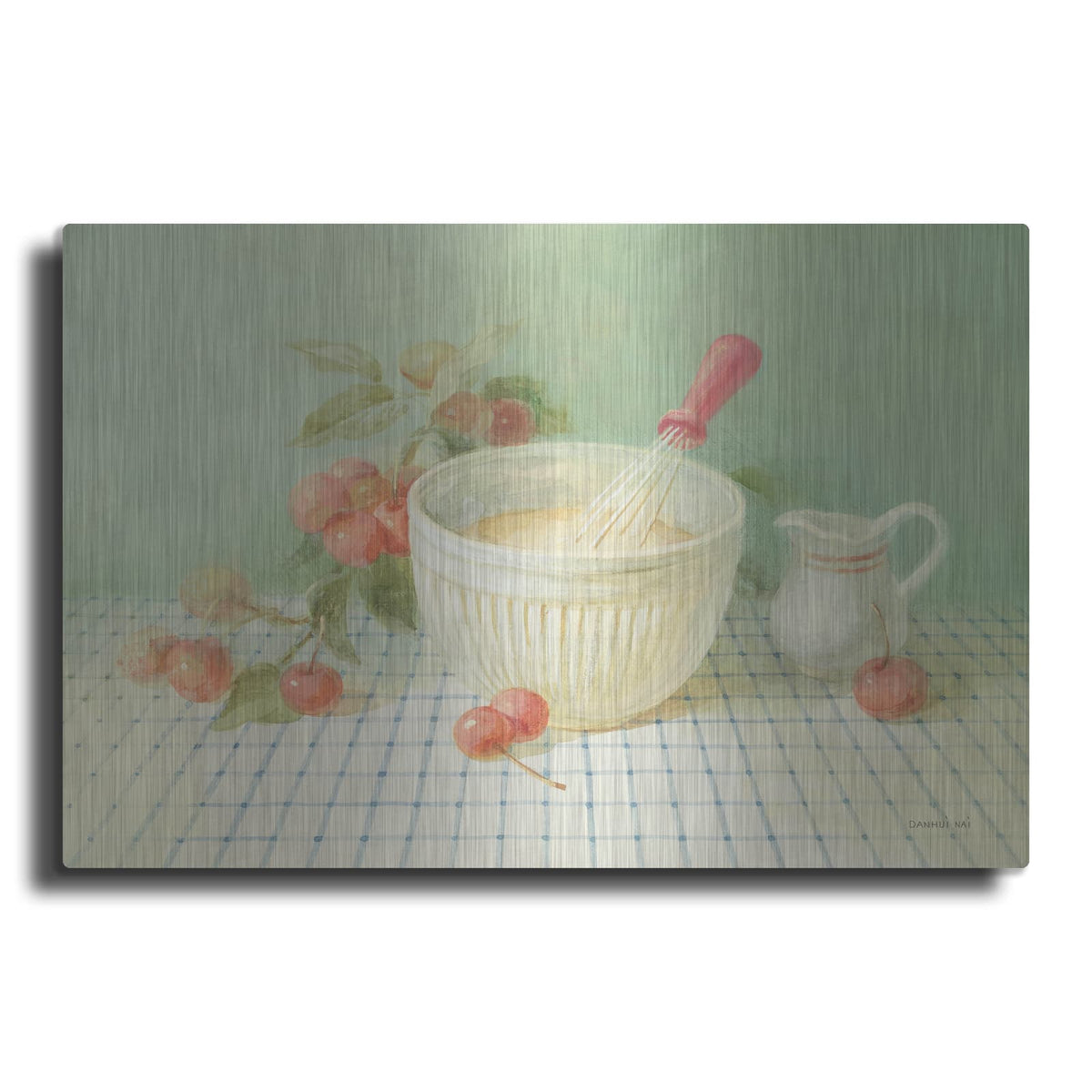 'Baking With Cherries' by Danhui Nai – Metal Wall Art