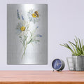 'Bees And Blooms Flowers 2' by Danhui Nai – Metal Wall Art, 12x16 room view