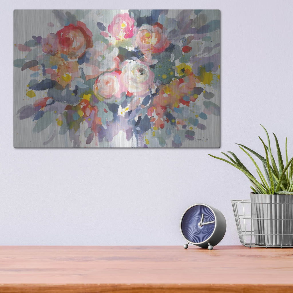 'Bloom Burst' by Danhui Nai – Metal Wall Art, 16x12 room view