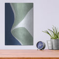 'Blue Green Abstract 3' by Danhui Nai – Metal Wall Art, 12x16 room view