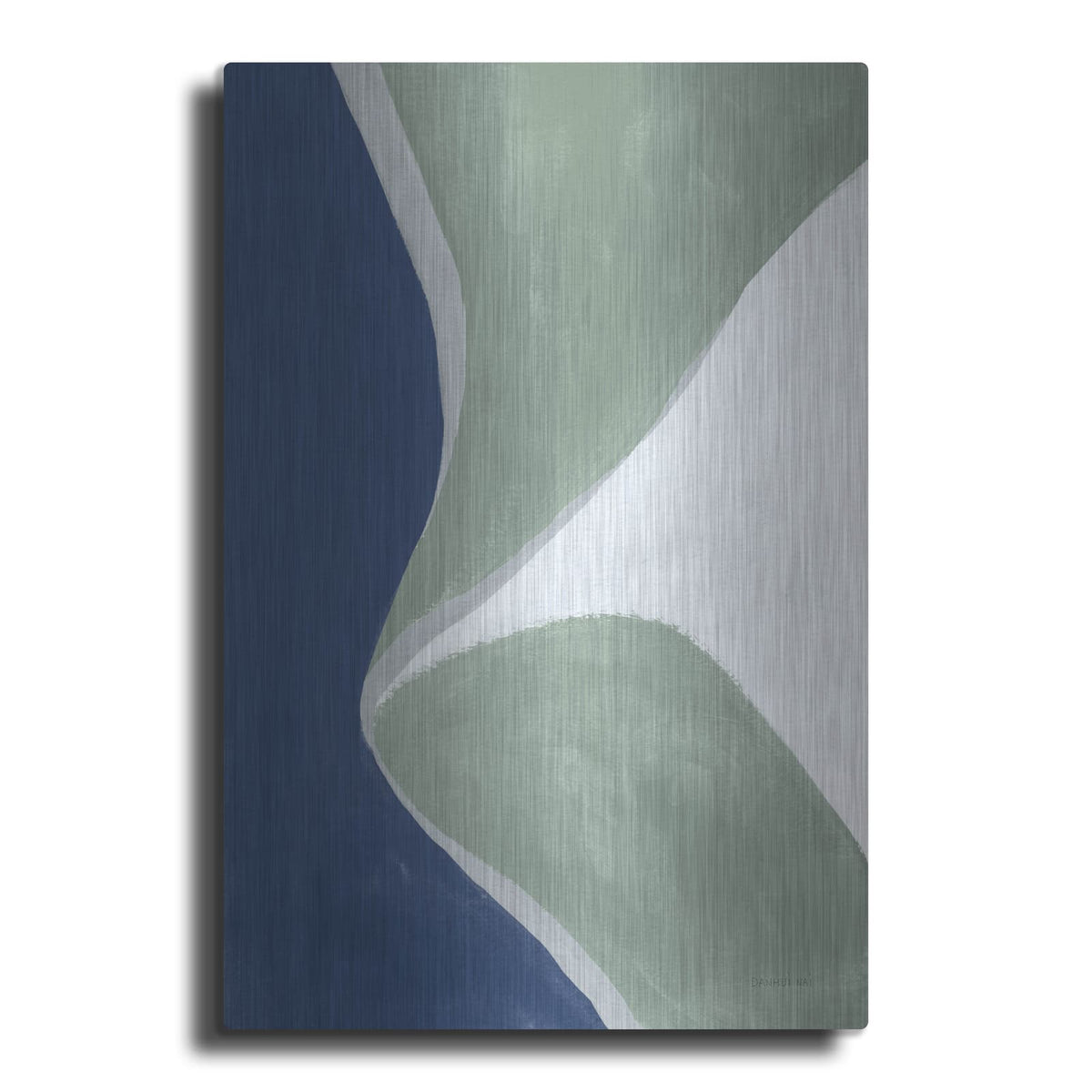 'Blue Green Abstract 3' by Danhui Nai – Metal Wall Art
