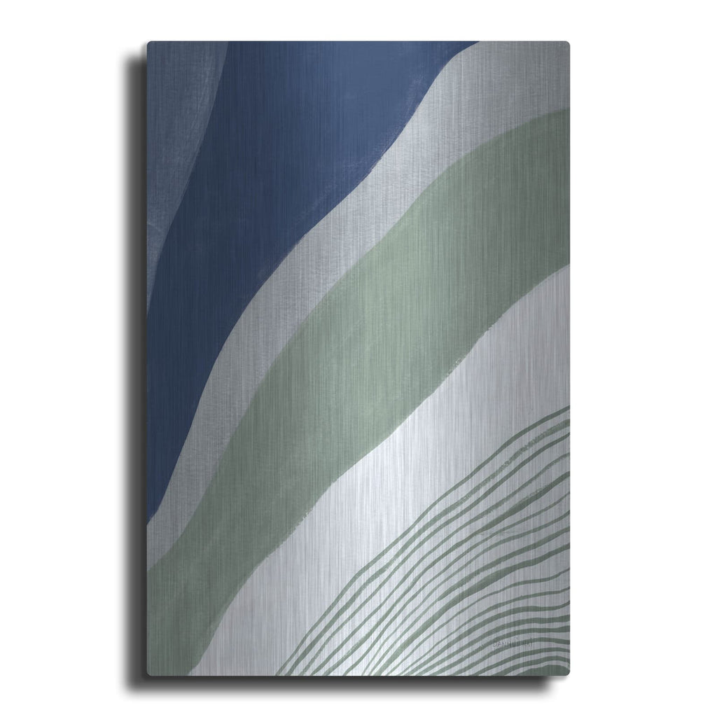 'Blue Green Abstract 4' by Danhui Nai – Metal Wall Art