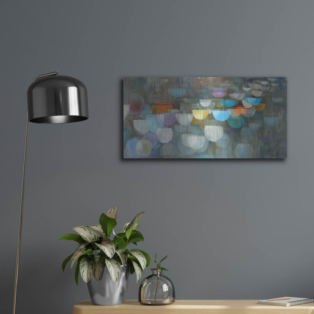 'Blurry Lights' by Danhui Nai – Metal Wall Art, 24x12 room view