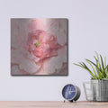'Blushing Metallic Peony' by Danhui Nai – Metal Wall Art, 12x12 room view