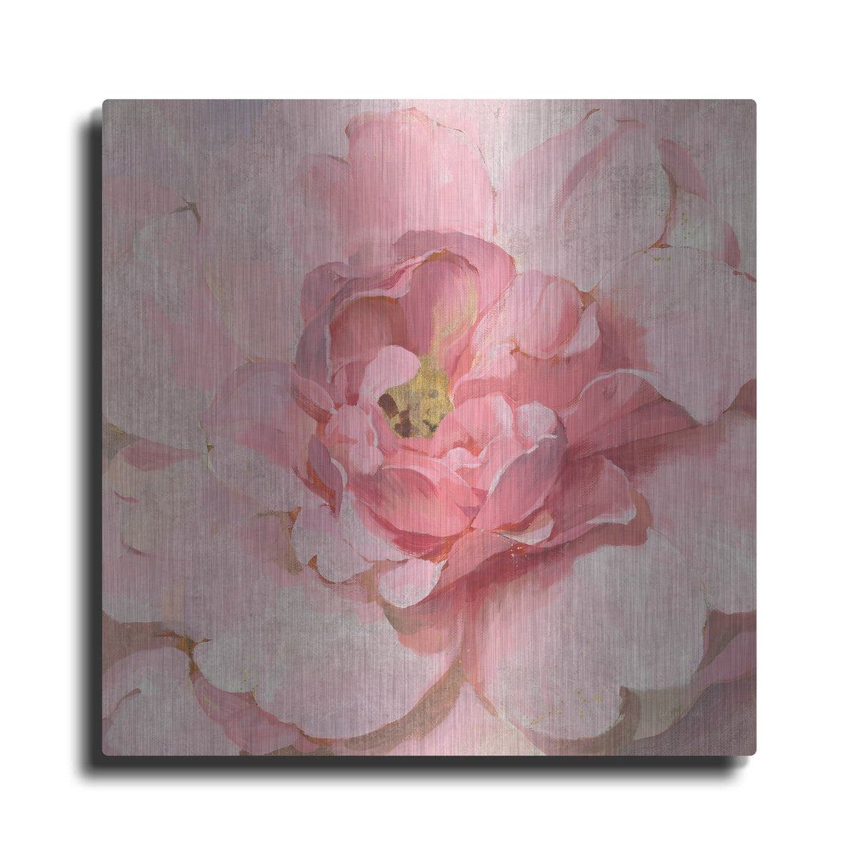 'Blushing Metallic Peony' by Danhui Nai – Metal Wall Art