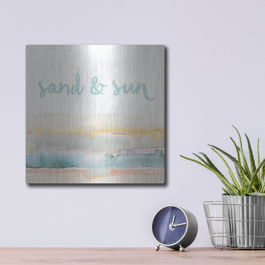 'Boho Tropical Sign 3' by Danhui Nai – Metal Wall Art, 12x12 room view