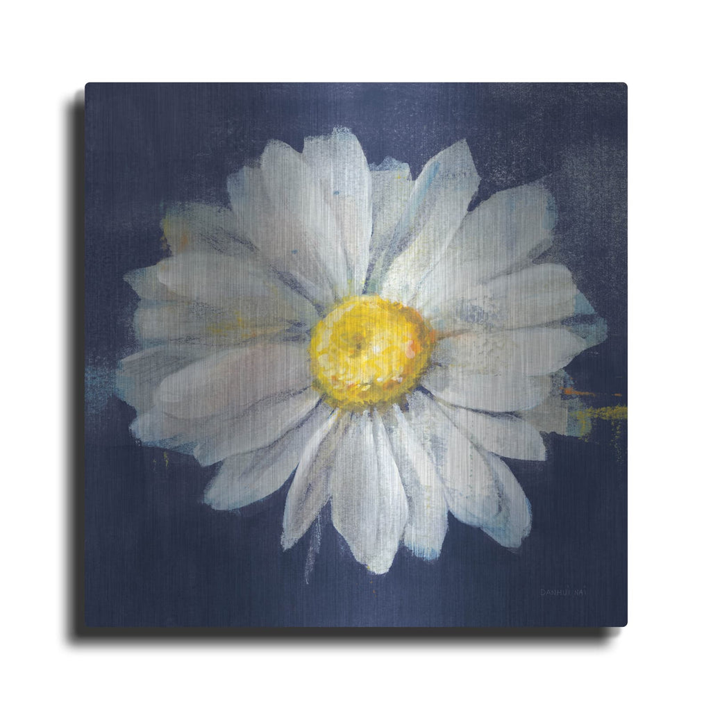 'Boldest Bloom 2 Dark Blue' by Danhui Nai – Metal Wall Art