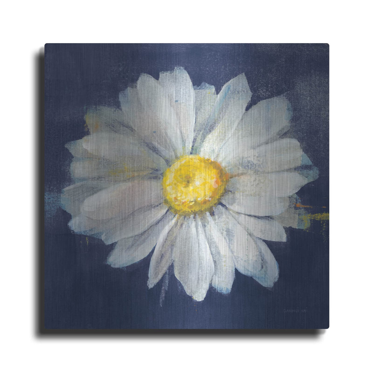 'Boldest Bloom 2 Dark Blue' by Danhui Nai – Metal Wall Art