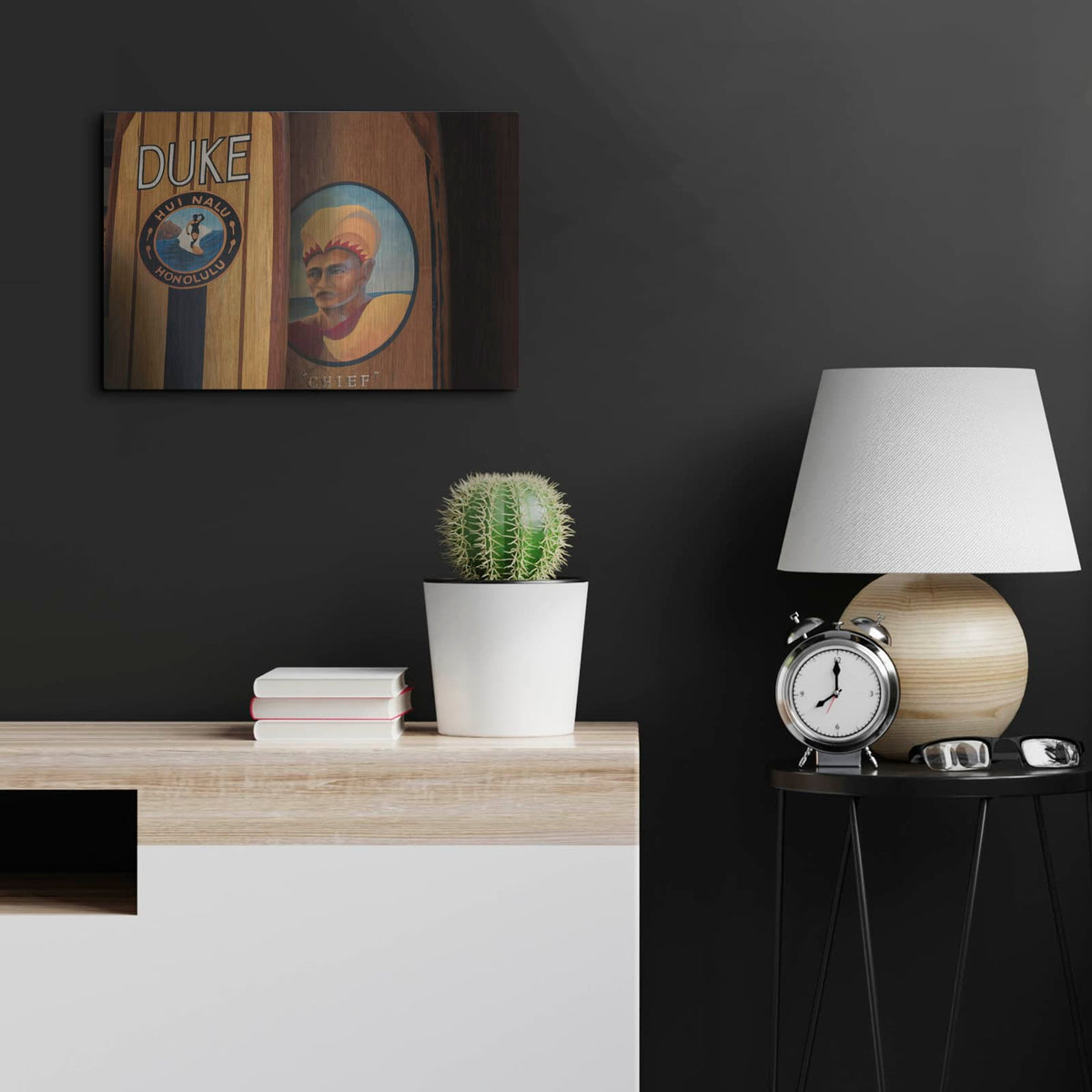 'Surf Hawaii' by Dennis Frates – Metal Wall Art, 24x16 room view