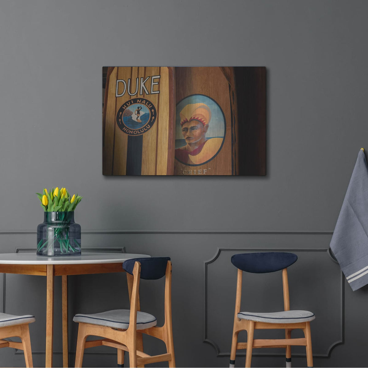 'Surf Hawaii' by Dennis Frates – Metal Wall Art, 36x24 room view