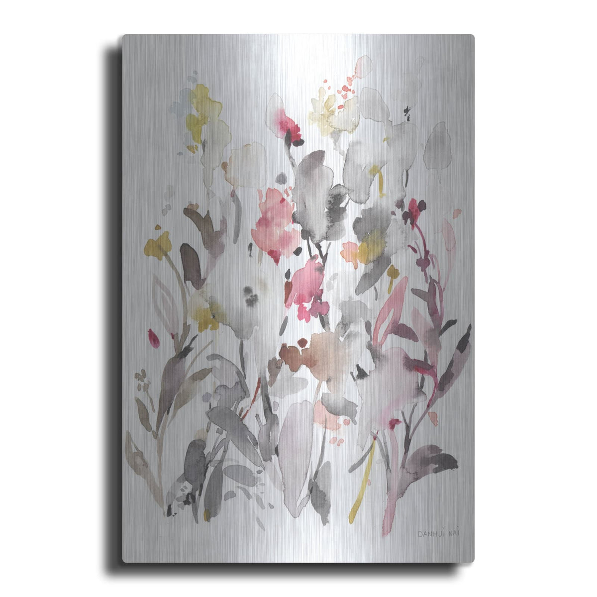 'Breezy Florals 1 C' by Danhui Nai – Metal Wall Art