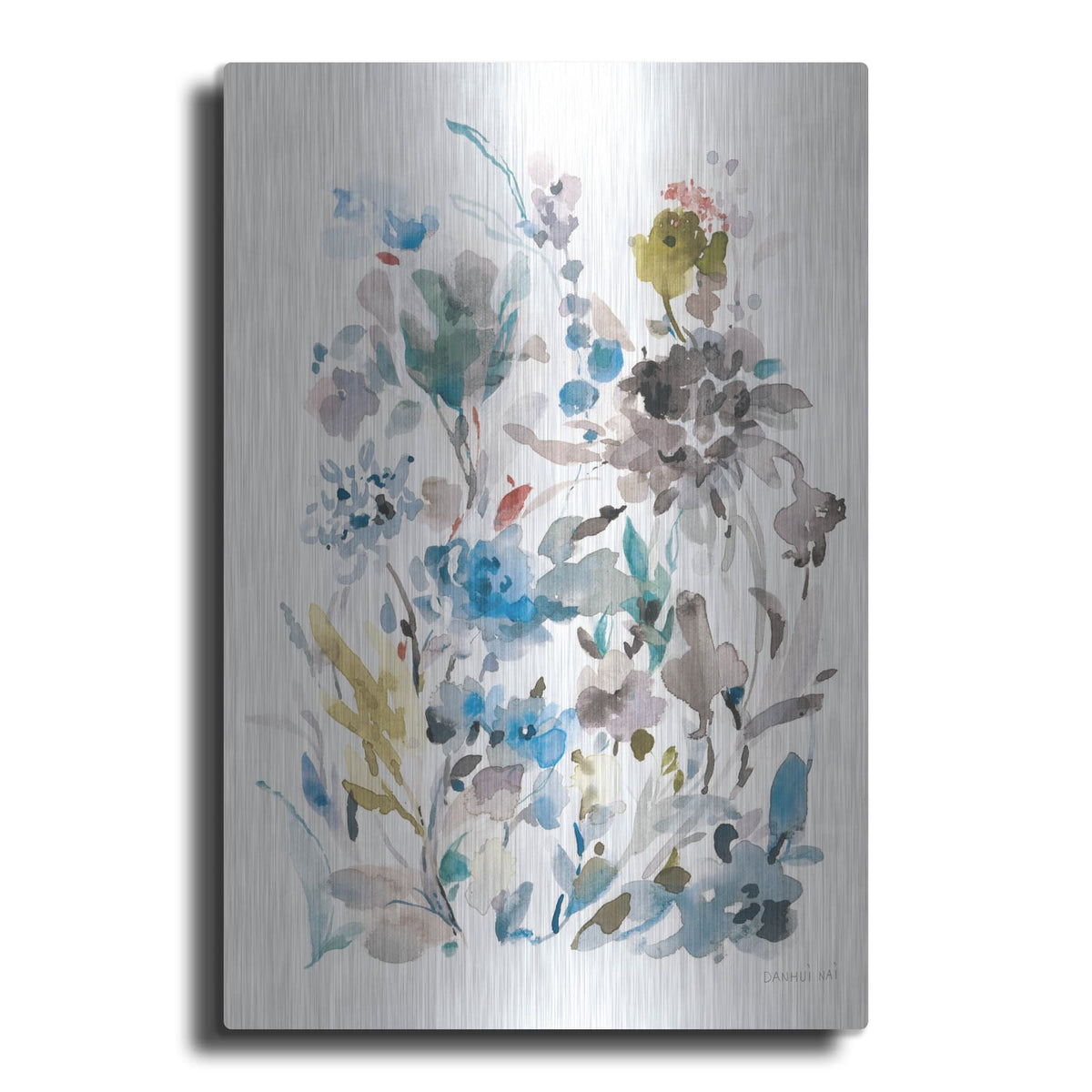 'Breezy Florals 2 Colorful C' by Danhui Nai – Metal Wall Art