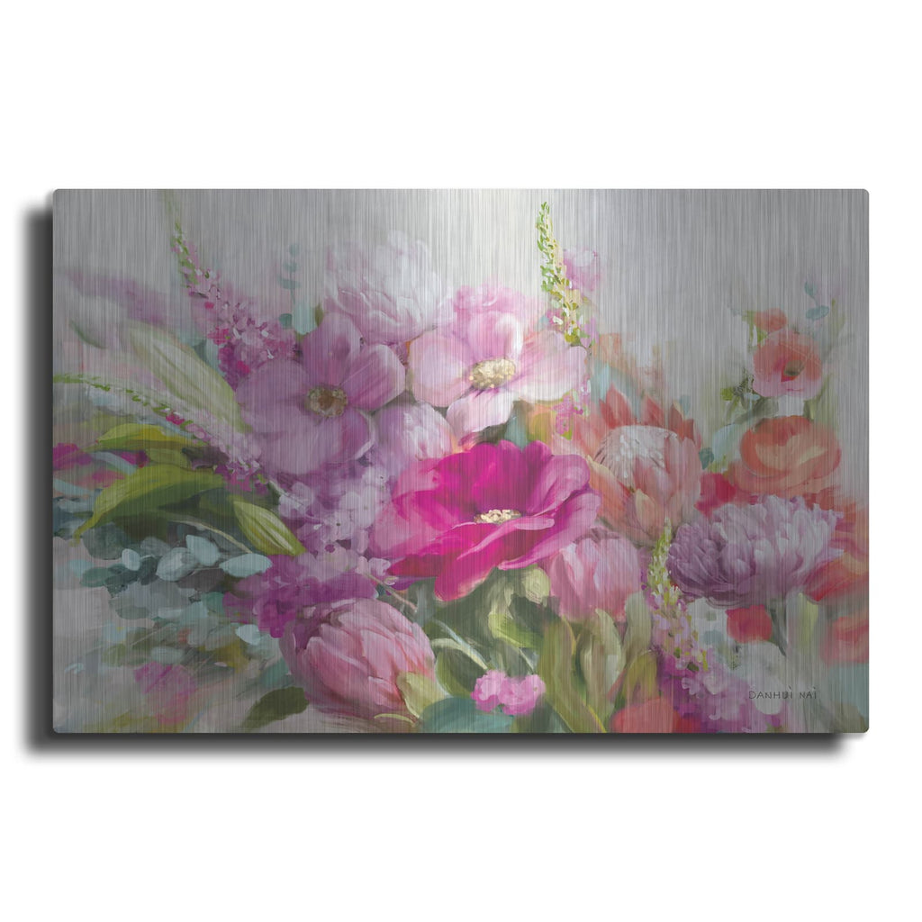 'Bright Florals' by Danhui Nai – Metal Wall Art