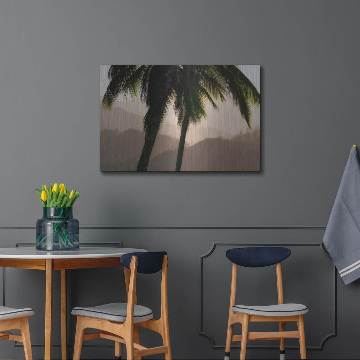 'Misty Palms I' by Dennis Frates – Metal Wall Art, 36x24 room view