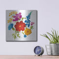 'Brilliant Blooms 1' by Danhui Nai – Metal Wall Art, 12x12 room view