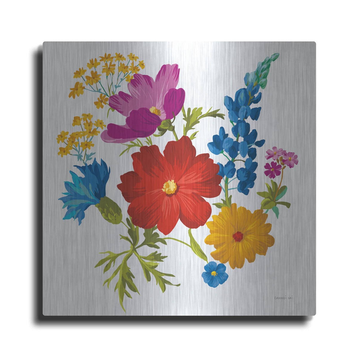 'Brilliant Blooms 1' by Danhui Nai – Metal Wall Art
