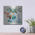 'Bungalow Vases Green' by Danhui Nai – Metal Wall Art, 12x12 room view