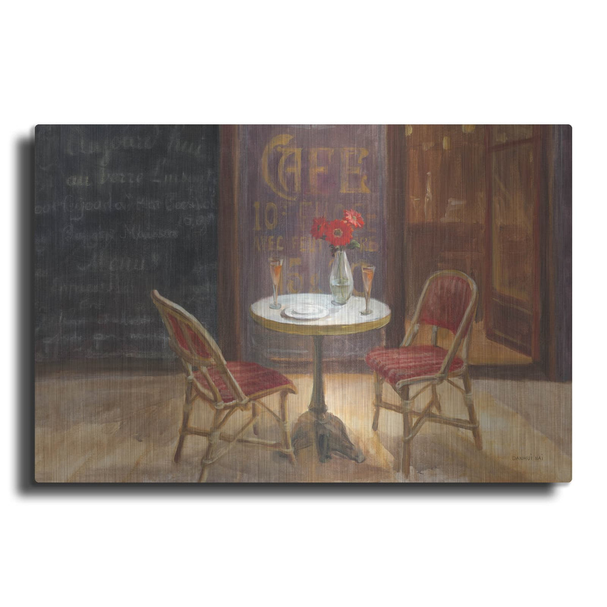 'Cafe A Deux' by Danhui Nai – Metal Wall Art